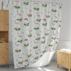 پرده حمام دلفین مدل EV-9888 سایز 180x200سانتی متر