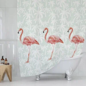 پرده حمام دلفین مدل TOR-6442 سایز 180x200 سانتی متر