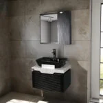 ست کابینت و روشویی دلفین مدل ZND-R19-wbl به همراه آینه و باکس | مشکی | گارانتی اصالت و سلامت فیزیکی کالا