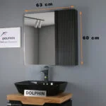 ست کابینت و روشویی دلفین مدل ZND-R19-wbl به همراه آینه و باکس | مشکی | گارانتی اصالت و سلامت فیزیکی کالا