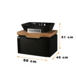 ست کابینت و روشویی دلفین مدل ZND-R19-wbl به همراه آینه و باکس | مشکی | گارانتی اصالت و سلامت فیزیکی کالا