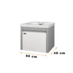 ست کابینت و روشویی دلفین مدل 5040-gr به همراه آینه | طوسی | گارانتی اصالت و سلامت فیزیکی کالا