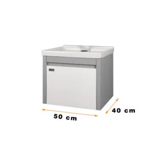 ست کابینت و روشویی دلفین مدل 5040-gr به همراه آینه | طوسی | گارانتی اصالت و سلامت فیزیکی کالا