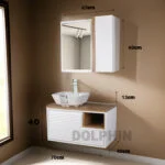 ست کابینت و روشویی دلفین مدل Znd-R23-W به همراه آینه و باکس | سفید | گارانتی اصالت و سلامت فیزیکی کالا