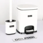 ست سطل زباله و فرچه دلفین مدل EV-5-ltr