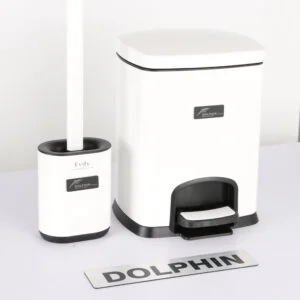 ست سطل زباله و فرچه دلفین مدل EV-5-ltr