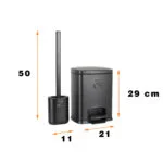 ست سطل زباله و فرچه دلفین مدل EV-5-ltr