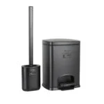 ست سطل زباله و فرچه دلفین مدل EV-5-ltr | کروم مات | گارانتی اصالت و سلامت فیزیکی کالا