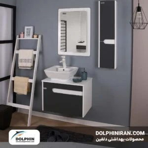 ست کابینت و روشویی دلفین مدل 1129 به همراه آینه و باکس
