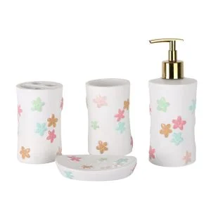 ست سرویس بهداشتی 4 پارچه دلفین مدل 003-W | سفید | گارانتی اصالت و سلامت فیزیکی کالا