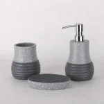 ست سرویس بهداشتی 3 پارچه دلفین مدل 011-Gr | طوسی | گارانتی اصالت و سلامت فیزیکی کالا