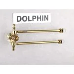 آویز حوله دلفین مدل دو شاخه | طلایی | گارانتی اصالت و سلامت فیزیکی کالا