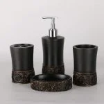 ست سرویس بهداشتی 4 پارچه دلفین مدل 010-BL | مشکی | گارانتی اصالت و سلامت فیزیکی کالا