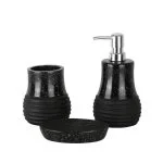 ست سرویس بهداشتی 3 پارچه دلفین مدل 011-Bl | مشکی | گارانتی اصالت و سلامت فیزیکی کالا