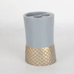 ست سرویس بهداشتی 4 پارچه دلفین مدل 001-Gr | طوسی | گارانتی اصالت و سلامت فیزیکی کالا