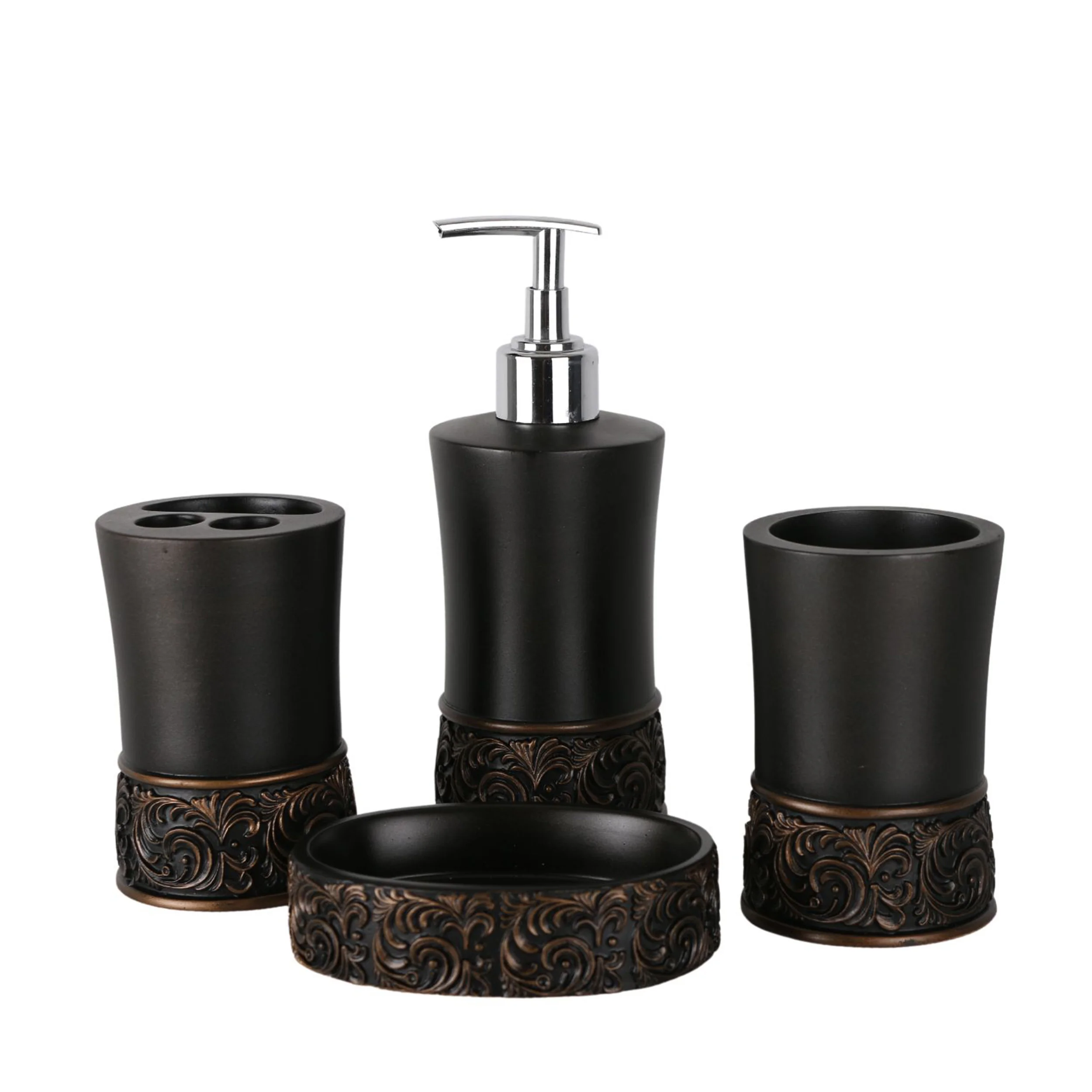 ست سرویس بهداشتی 4 پارچه دلفین مدل 010-BL | مشکی | گارانتی اصالت و سلامت فیزیکی کالا ست سرویس بهداشتی 4 پارچه دلفین مدل 010-BL | مشکی | گارانتی اصالت و سلامت فیزیکی کالا