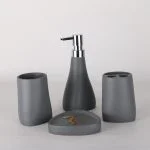 ست سرویس بهداشتی 4 پارچه دلفین مدل 009-Dgr | طوسی فیلی | گارانتی اصالت و سلامت فیزیکی کالا