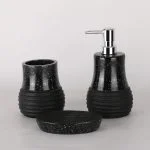 ست سرویس بهداشتی 3 پارچه دلفین مدل 011-Bl | مشکی | گارانتی اصالت و سلامت فیزیکی کالا