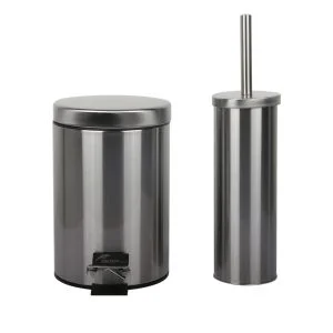 ست سطل زباله و فرچه دلفین مدل Pry-2617 | مشکی | گارانتی اصالت و سلامت فیزیکی کالا