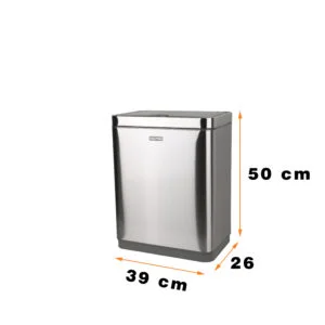 سطل زباله دلفین مدل اتوماتیک کد Ev-8830-20litr | مشکی | گارانتی اصالت و سلامت فیزیکی کالا