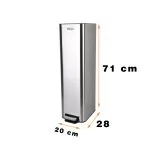 سطل زباله پدالی دلفین کد Ev-7708 گنجایش 20 لیتر | کروم مات | گارانتی اصالت و سلامت فیزیکی کالا