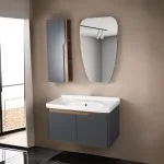 ست کابینت و روشویی دلفین مدل R24-gr به همراه آینه و باکس
