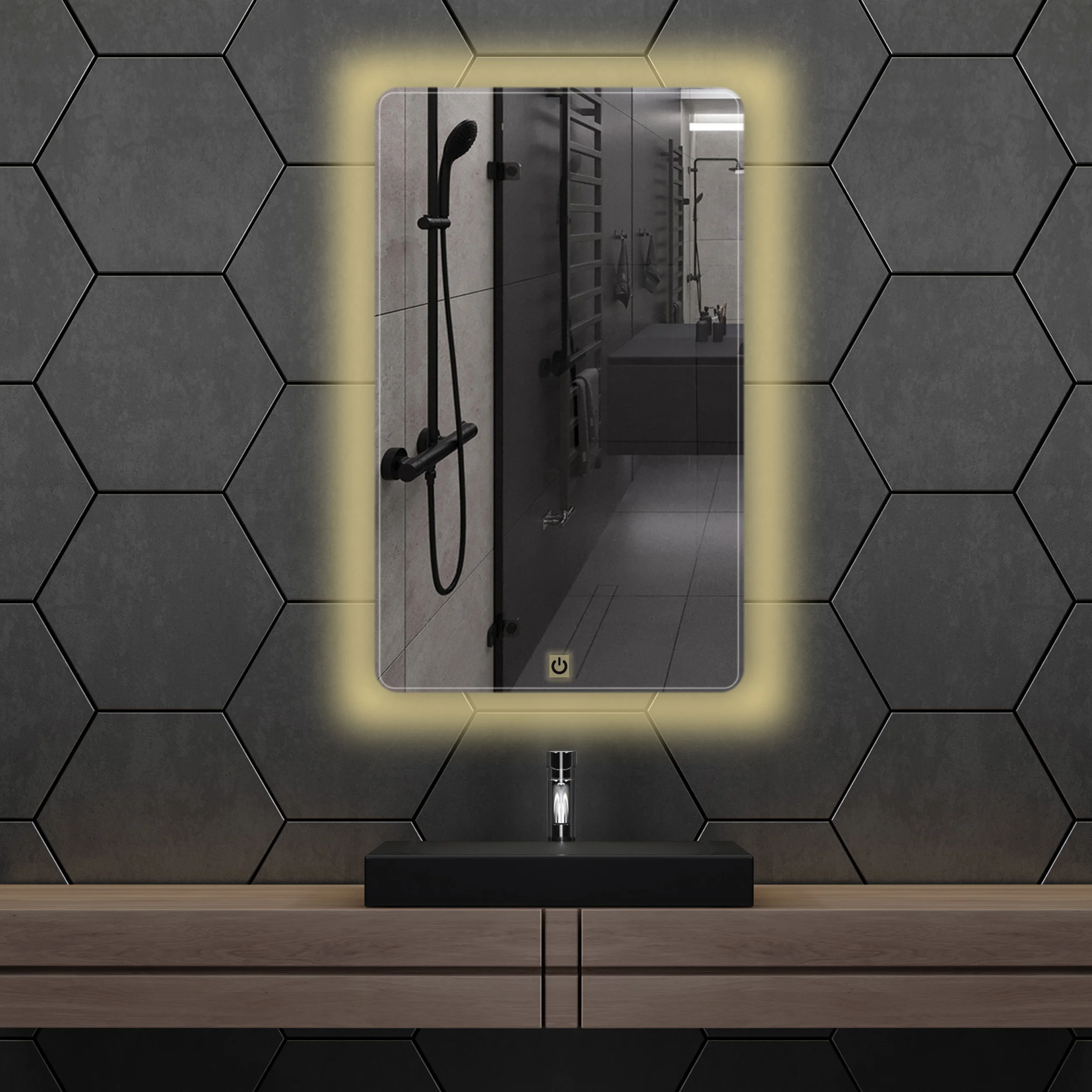 آینه لمسی دلفین مدل Touch-R-8060 آینه لمسی دلفین مدل Touch-R-8060