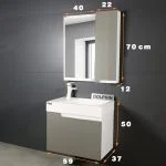 ست کابینت و روشویی دلفین مدل R30-Gr به همراه آینه و باکس | طوسی | گارانتی اصالت و سلامت فیزیکی کالا