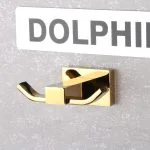 آویز حوله دلفین مدل قلاب کد Est-07-G | طلایی | گارانتی اصالت و سلامت فیزیکی کالا