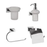 ست سرویس بهداشتی 4 تکه دلفین مدل Est-4-Pcs | کروم | گارانتی اصالت و سلامت فیزیکی کالا