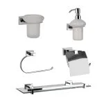 ست سرویس بهداشتی 5 تکه دلفین مدل Est-5-Pcs | کروم | گارانتی اصالت و سلامت فیزیکی کالا