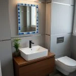 آینه سرویس‌ بهداشتی دلفین مدل 1075-b سایز 36x51 سانتی متر | آبی | گارانتی اصالت و سلامت فیزیکی کالا