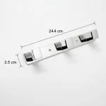 آویز لباس دلفین مدل سه شاخه مستطیلی چسبی کد Org-3 | کروم | گارانتی اصالت و سلامت فیزیکی کالا