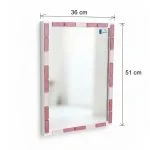 آینه سرویس‌ بهداشتی دلفین مدل 1076-p سایز 36x51 سانتی متر | صورتی | گارانتی اصالت و سلامت فیزیکی کالا