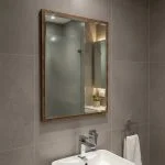 آینه سرویس‌ بهداشتی دلفین مدل wd-1078 سایز 70x55 سانتی متر | قهوه ای | گارانتی اصالت و سلامت فیزیکی کالا