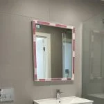 آینه سرویس‌ بهداشتی دلفین مدل 1076-p سایز 36x51 سانتی متر | صورتی | گارانتی اصالت و سلامت فیزیکی کالا