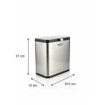 سطل زباله کابینتی دلفین مدل Org-ss گنجایش 3 لیتر | کروم مات | گارانتی اصالت و سلامت فیزیکی کالا