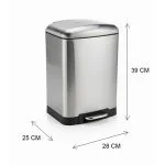 سطل زباله پدالی دلفین مدل 3012-ss گنجایش 12 لیتر | کروم مات | گارانتی اصالت و سلامت فیزیکی کالا