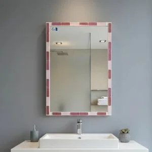 آینه سرویس‌ بهداشتی دلفین مدل 1076-p سایز 36x51 سانتی متر | صورتی | گارانتی اصالت و سلامت فیزیکی کالا