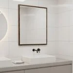 آینه سرویس‌ بهداشتی دلفین مدل wd-1078 سایز 70x55 سانتی متر | قهوه ای | گارانتی اصالت و سلامت فیزیکی کالا