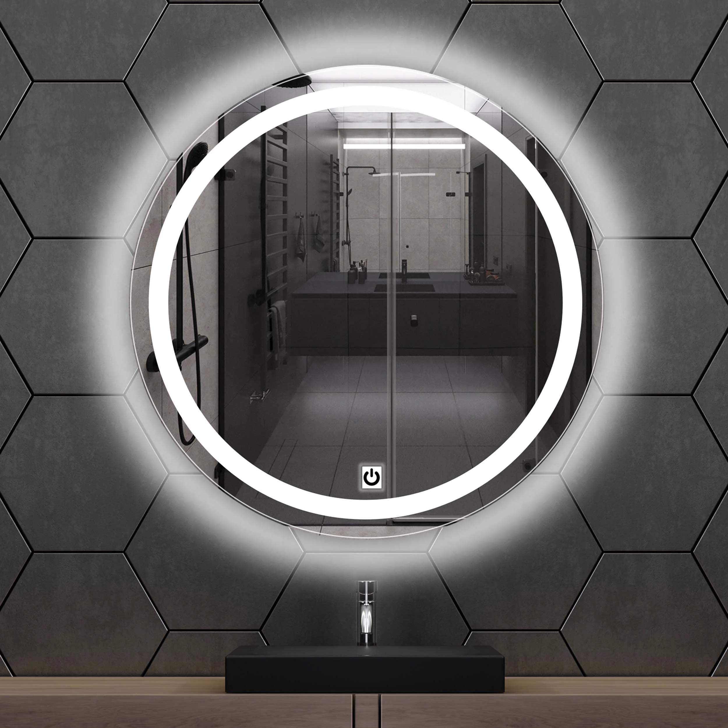 آینه لمسی دلفین مدل TCH-Q-80 آینه لمسی دلفین مدل TCH-Q-80