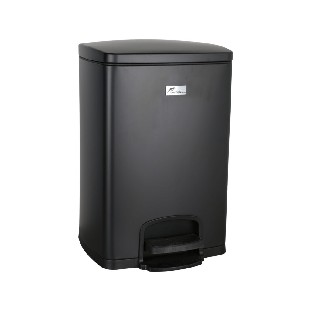 سطل زباله پدالی دلفین مدل Pry-20-ltr-bl | مشکی | گارانتی اصالت و سلامت فیزیکی کالا