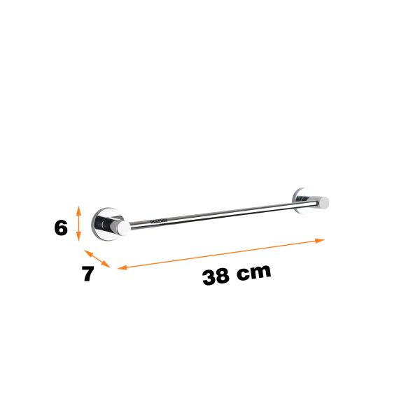 آویز حوله دلفین مدل Rdndo-L40-C | کروم | گارانتی اصالت و سلامت فیزیکی کالا