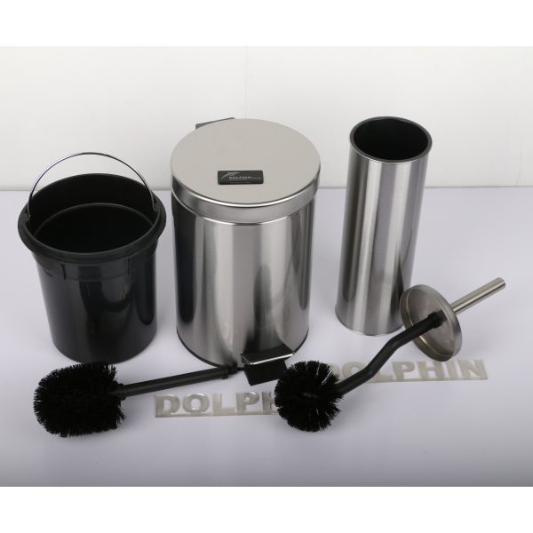 ست سطل زباله و فرچه دلفین مدل Pry-2617