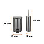 ست سطل زباله و فرچه دلفین مدل Pry-2617