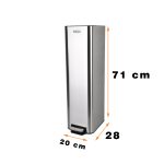 سطل زباله پدالی دلفین کد Ev-7708 گنجایش 20 لیتر | کروم مات | گارانتی اصالت و سلامت فیزیکی کالا