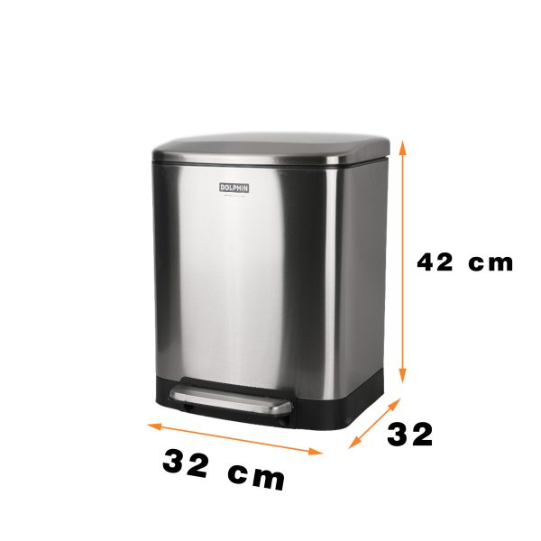 سطل زباله پدالی دلفین مدل 20 لیتر کد Ev-240