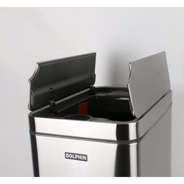 سطل زباله دلفین مدل اتوماتیک کد EV-8821-20litr | استیل | گارانتی اصالت و سلامت فیزیکی کالا