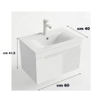 ست کابینت و روشویی دیواری دلفین مدل Flat-6040 | سفید | گارانتی اصالت و سلامت فیزیکی کالا