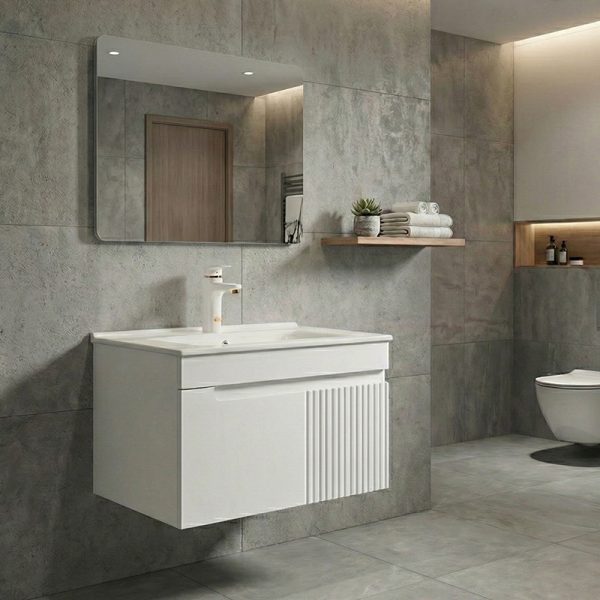 ست کابینت و روشویی دیواری دلفین مدل Flat-6040 | سفید | گارانتی اصالت و سلامت فیزیکی کالا